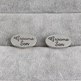 Engraved Groom Son Cufflink for Parents Wedding Anniversary Party