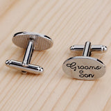 Engraved Groom Son Cufflink for Parents Wedding Anniversary Party