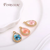 Eternal Flower Water Drop Pendants for Earrings