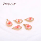 Eternal Flower Water Drop Pendants for Earrings
