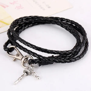 Ethnic Rattle Multi-Layer Bracelet Vintage Dharma Charm Leather Bangle
