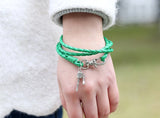 Ethnic Rattle Multi-Layer Bracelet Vintage Dharma Charm Leather Bangle