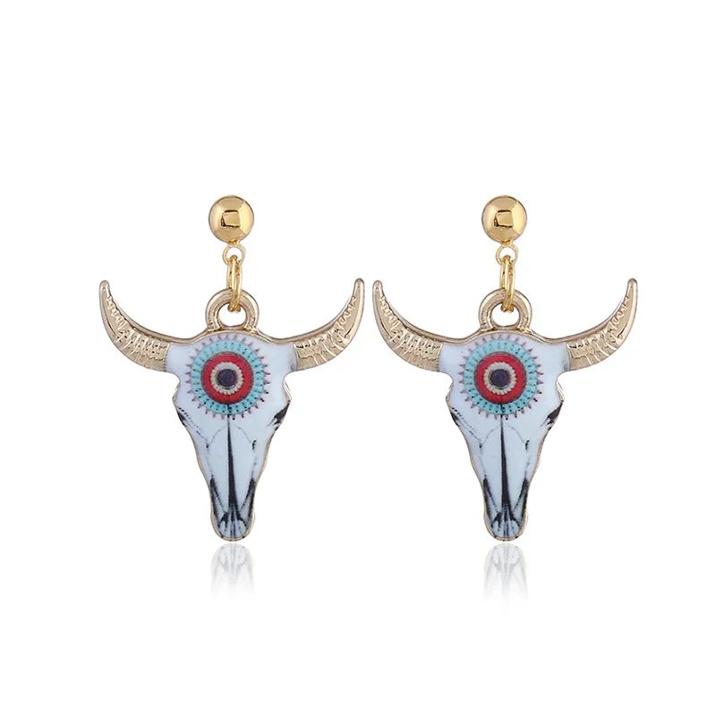 Cowhead Pattern Ethnic Earrings for Women