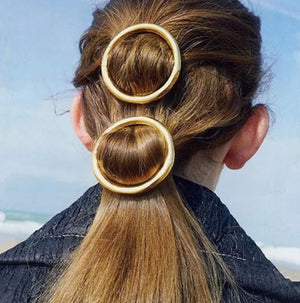 Metal Round Barrettes Hair Clip Hairpins Women's Accessories