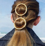 Metal Round Barrettes Hair Clip Hairpins Women's Accessories