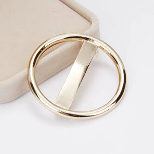 Metal Round Barrettes Hair Clip Hairpins Women's Accessories
