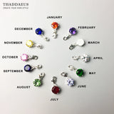 European Birth Stone Pendant Charm Necklace for Women