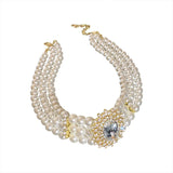Exaggerated Retro Rhinestone Choker Necklace