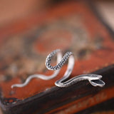 Sterling Silver Snake Ear Clip Retro Earrings