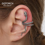 Sterling Silver Snake Ear Clip Retro Earrings