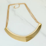Geometric V-Shaped Metal Necklace Chain for Women Girls