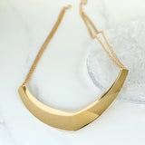 Geometric V-Shaped Metal Necklace Chain for Women Girls