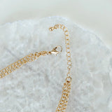 Geometric V-Shaped Metal Necklace Chain for Women Girls