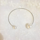 Exaggerated Large Pearl Necklace Women Silver Clavicle Chain Jewelry