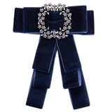 Exaggerated Rhinestone Dress Shirt Brooches Pin Bow Tie Accessories