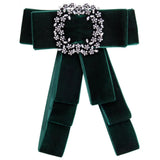 Exaggerated Rhinestone Dress Shirt Brooches Pin Bow Tie Accessories