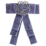 Exaggerated Rhinestone Dress Shirt Brooches Pin Bow Tie Accessories