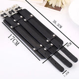 Exaggerated Punk Charm Leather Bracelet for Men