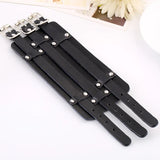 Exaggerated Punk Charm Leather Bracelet for Men