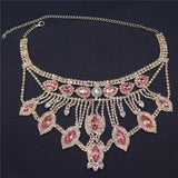 Chunky Chain Rhinestone Choker Necklace for Women