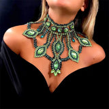 Chunky Chain Rhinestone Choker Necklace for Women