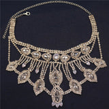 Chunky Chain Rhinestone Choker Necklace for Women