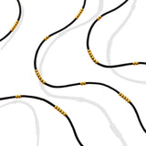 Cloth Rope Necklace Stainless Steel Beads Lolita Women's Collar Chain