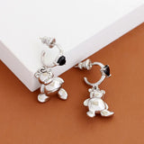 Bear Agate 925 Silver Earrings Women Girls Party Gift Jewelry