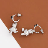 Bear Agate 925 Silver Earrings Women Girls Party Gift Jewelry