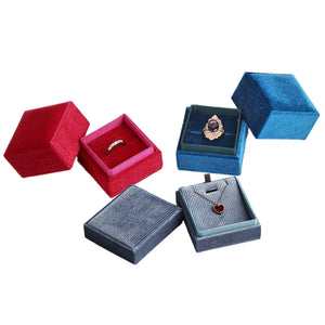 Velvet Jewelry Organizer Box for Rings and Pendants
