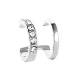 Rhinestone Ear Cuff Earrings Christmas Gift Clip-On Jewelry