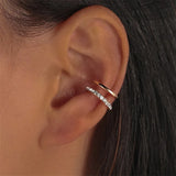 Rhinestone Ear Cuff Earrings Christmas Gift Clip-On Jewelry