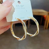 Metal Twist Pearl Earrings