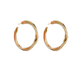 Metal Twist Pearl Earrings