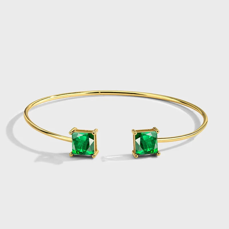 Square Zircon Adjustable Bracelet Women's Jewelry