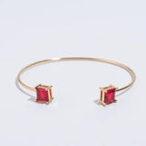 Square Zircon Adjustable Bracelet Women's Jewelry