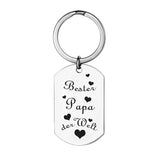 Best Papa Der Welt Keychain Gift - Father's Day from Son or Daughter