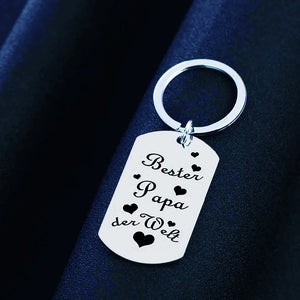 Best Papa Der Welt Keychain Gift - Father's Day from Son or Daughter