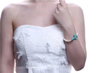 Turquoise Cross Christian Bracelet with Pearl Beads