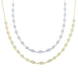 Eye CZ Pendant Choker Necklace 925 Sterling Silver