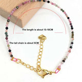 Faceted 2mm Beads Necklace Mini Stone Choker for Men Women
