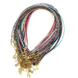 Faceted Gemstones 2mm Beads Necklace Pink Quartz Crystal Turquoise Garnet Olivin