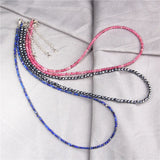 Garnet Crystal Beads Necklace Faceted Stone Choker