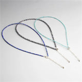 Garnet Crystal Beads Necklace Faceted Stone Choker