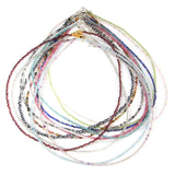Garnet Crystal Beads Necklace Faceted Stone Choker