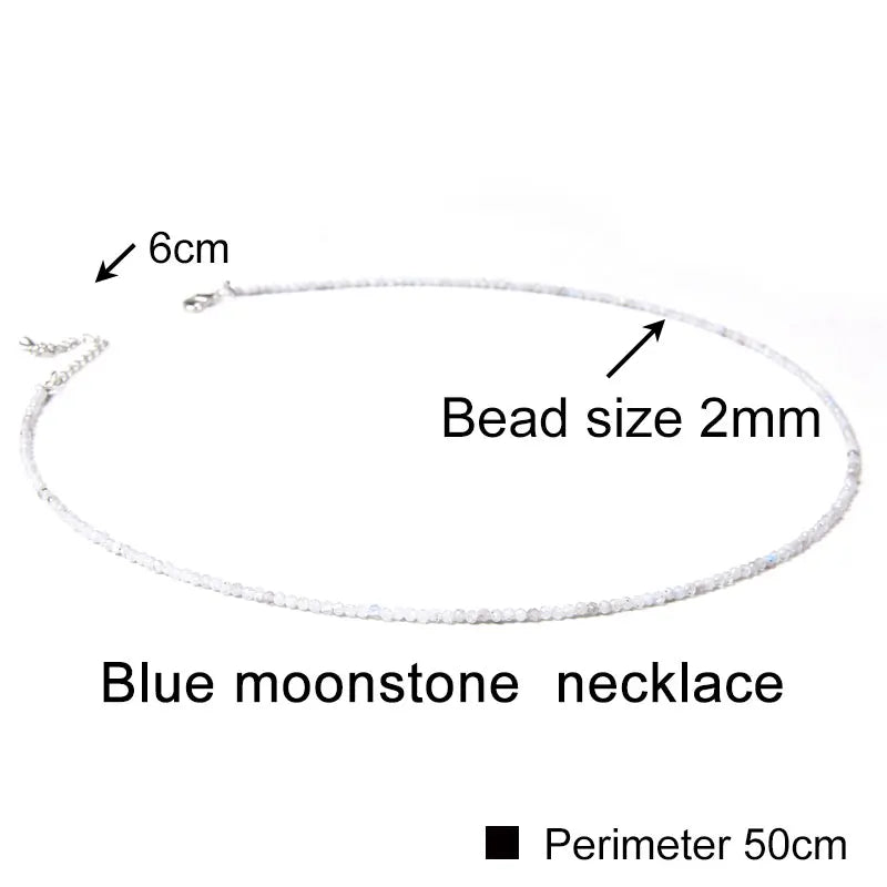 Garnet Crystal Beads Necklace Faceted Stone Choker