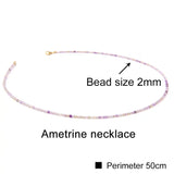Garnet Crystal Beads Necklace Faceted Stone Choker