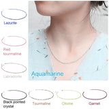 Garnet Crystal Beads Necklace Faceted Stone Choker