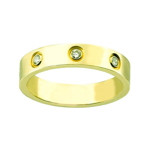 Six Zircon Stainless Steel Ring Set for Women