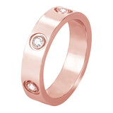 Six Zircon Stainless Steel Ring Set for Women